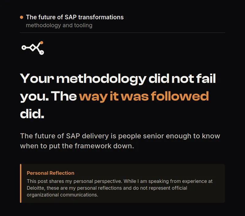 Your methodology did not fail you. The way it was followed did.